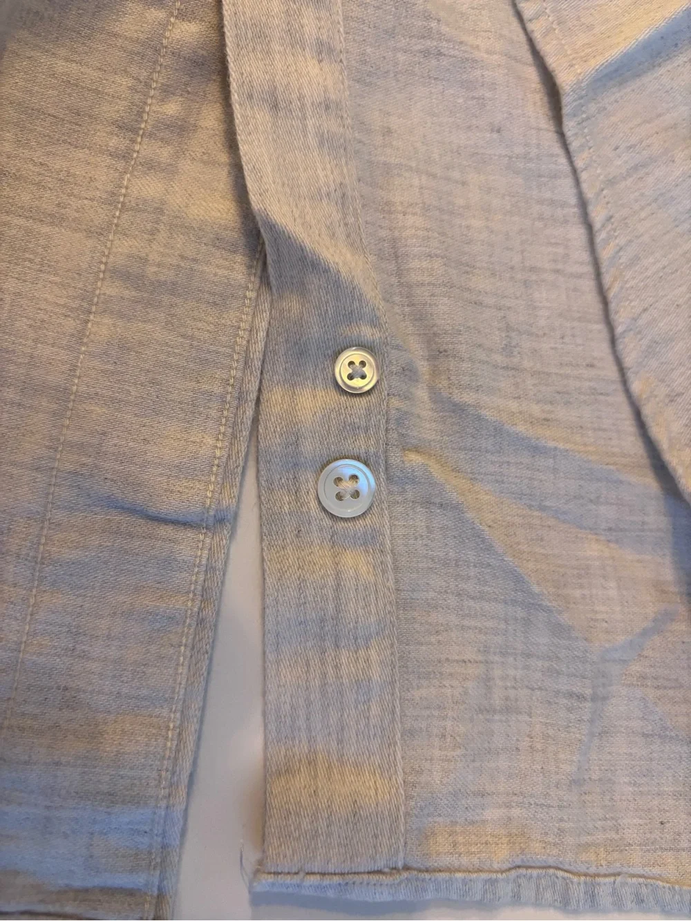 Banana Republic Men's Button Up Shirt, XL, Oatmeal&Gray